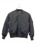 AVIREXアヴィレックス）の古着「FIGHTER PHOTO TYPE MA-1ジャケット」｜ブラック