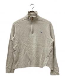 POLO RALPH LAUREN（ポロ・ラルフローレン）の古着「ハーフジップスウェット」｜ベージュ