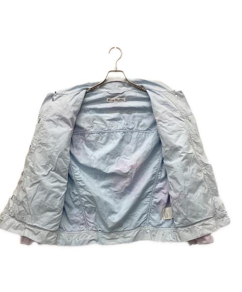 Acne studios（アクネ ストゥディオズ）ACNE STUDIOS (アクネ ストゥディオズ) Staining cotton jacket スカイブルー サイズ:32の古着・服飾アイテム