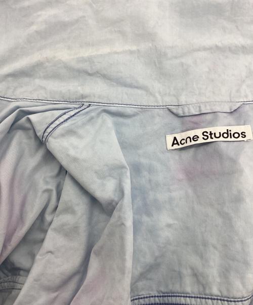 Acne studios（アクネ ストゥディオズ）ACNE STUDIOS (アクネ ストゥディオズ) Staining cotton jacket スカイブルー サイズ:32の古着・服飾アイテム