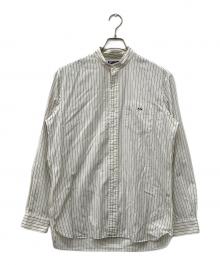 POLO RALPH LAUREN（ポロ・ラルフローレン）の古着「ストライプバンドカラーシャツ」｜ベージュ