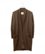 SIDE SLOPEサイドスロープ）の古着「MONGOLIAN YAK KNIT LONG CARDIGAN」｜ブラウン