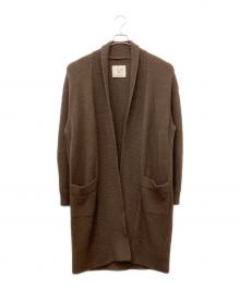 SIDE SLOPE（サイドスロープ）の古着「MONGOLIAN YAK KNIT LONG CARDIGAN」｜ブラウン