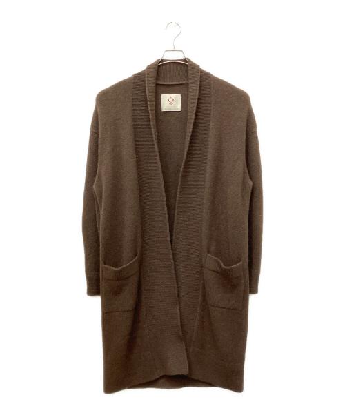SIDE SLOPE（サイドスロープ）SIDE SLOPE (サイドスロープ) MONGOLIAN YAK KNIT LONG CARDIGAN ブラウン サイズ:1の古着・服飾アイテム