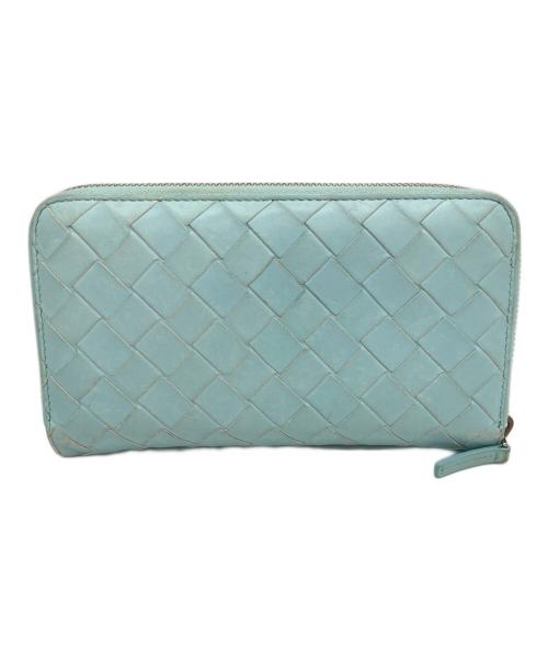BOTTEGA VENETA（ボッテガベネタ）BOTTEGA VENETA (ボッテガベネタ) マキシイントレチャートロングウォレット スカイブルーの古着・服飾アイテム