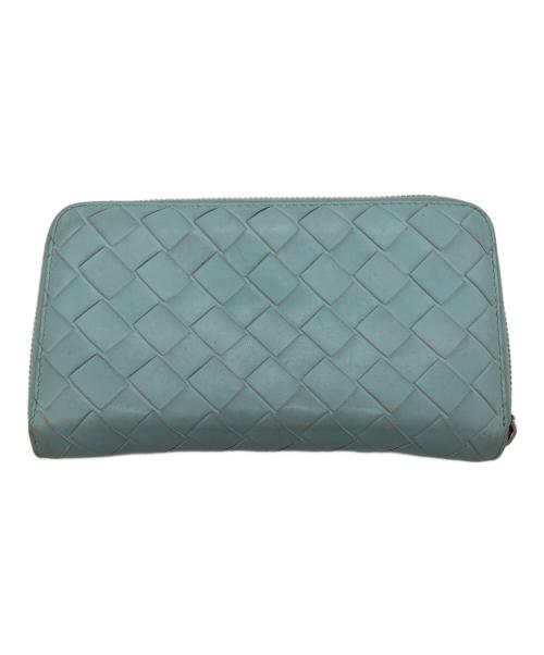 BOTTEGA VENETA（ボッテガベネタ）BOTTEGA VENETA (ボッテガベネタ) マキシイントレチャートロングウォレット スカイブルーの古着・服飾アイテム