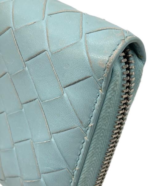BOTTEGA VENETA（ボッテガベネタ）BOTTEGA VENETA (ボッテガベネタ) マキシイントレチャートロングウォレット スカイブルーの古着・服飾アイテム