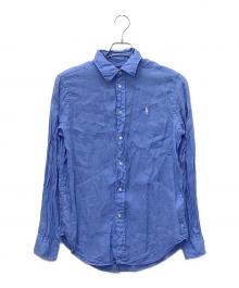 POLO RALPH LAUREN（ポロ・ラルフローレン）の古着「リネンシャツ」｜ブルー