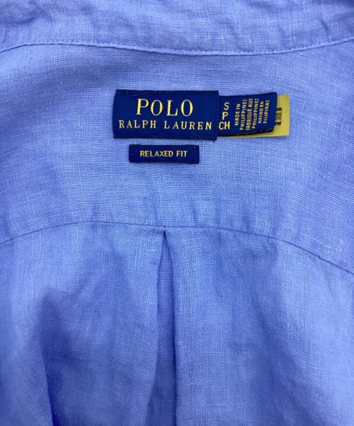 POLO RALPH LAUREN（ポロ・ラルフローレン）POLO RALPH LAUREN (ポロ・ラルフローレン) リネンシャツ ブルー サイズ:Sの古着・服飾アイテム