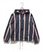 SUPREMEシュプリーム）の古着「09ss striped hoodie jacket」｜インディゴ