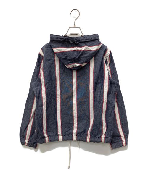 SUPREME（シュプリーム）SUPREME (シュプリーム) 09ss striped hoodie jacket インディゴ サイズ:Mの古着・服飾アイテム