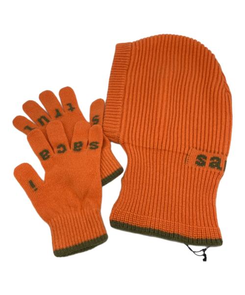 sacai（サカイ）sacai (サカイ) Balaclava Gloves Set オレンジ 未使用品の古着・服飾アイテム