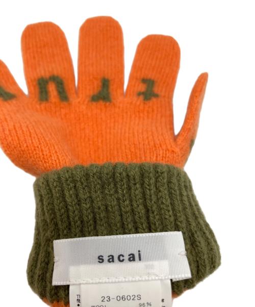 sacai（サカイ）sacai (サカイ) Balaclava Gloves Set オレンジ 未使用品の古着・服飾アイテム