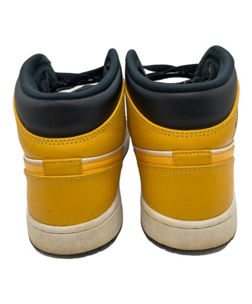 NIKE（ナイキ）NIKE (ナイキ) エアジョーダン 1 ミッド ユニバーシティゴールド イエロー×ホワイト サイズ:27.5の古着・服飾アイテム