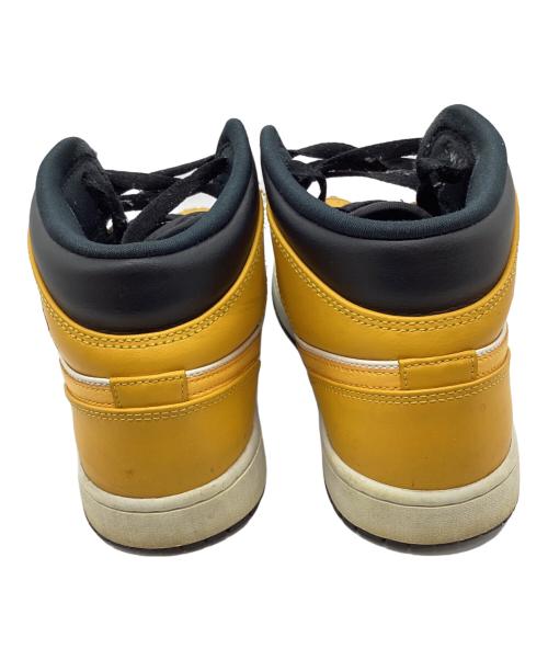 NIKE（ナイキ）NIKE (ナイキ) エアジョーダン 1 ミッド ユニバーシティゴールド イエロー×ホワイト サイズ:27.5の古着・服飾アイテム