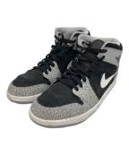 NIKEナイキ）の古着「エアジョーダン1 ミッド "エレファント トゥ/サファリ"」｜グレー×ブラック