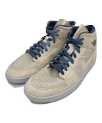 NIKEナイキ）の古着「エアジョーダン1 ミッド "サンドドリフト/インディゴ"」｜ベージュ