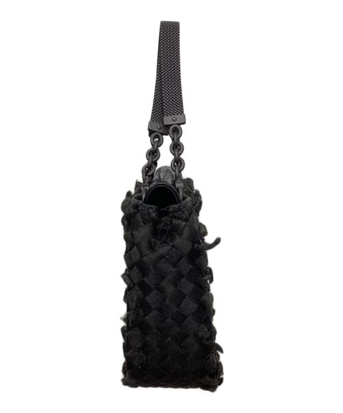 BOTTEGA VENETA（ボッテガベネタ）BOTTEGA VENETA (ボッテガベネタ) イントレチャートフリンジバッグ ブラックの古着・服飾アイテム