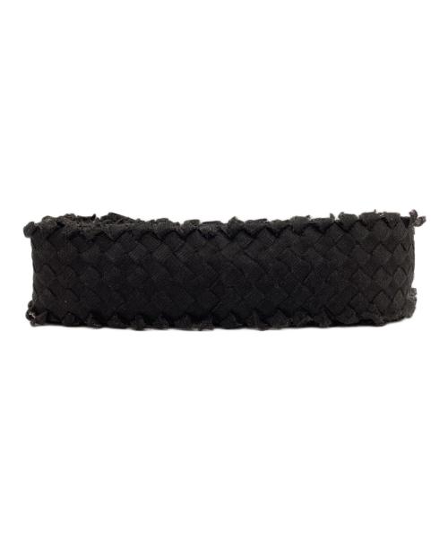 BOTTEGA VENETA（ボッテガベネタ）BOTTEGA VENETA (ボッテガベネタ) イントレチャートフリンジバッグ ブラックの古着・服飾アイテム