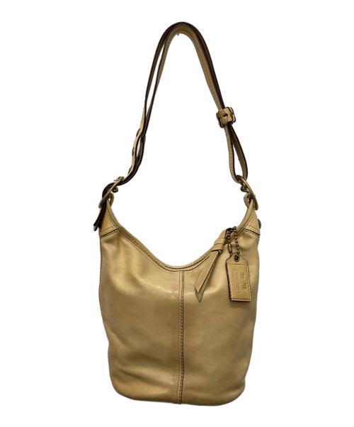 COACH（コーチ）COACH (コーチ) レザーショルダーバッグ イエローの古着・服飾アイテム