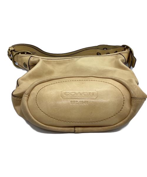 COACH（コーチ）COACH (コーチ) レザーショルダーバッグ イエローの古着・服飾アイテム
