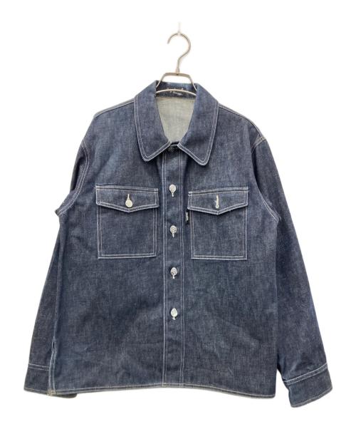 agnes b homme（アニエスベーオム）agnes b homme (アニエスベーオム) フランス製カバーオール インディゴ サイズ:38の古着・服飾アイテム