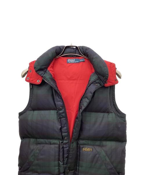 POLO RALPH LAUREN（ポロ・ラルフローレン）POLO RALPH LAUREN (ポロ・ラルフローレン) ダウンベスト グリーン サイズ:Sの古着・服飾アイテム