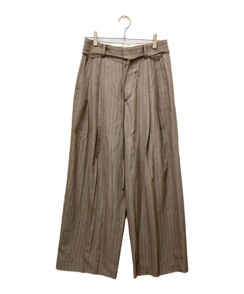 Adam et Rope（アダム エ ロペ）Adam et Rope (アダム エ ロペ) TWドロストドカンスラックス ブラウン サイズ:38の古着・服飾アイテム
