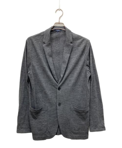 BURBERRY LONDON（バーバリーロンドン）BURBERRY LONDON (バーバリーロンドン) ニットテーラードジャケット グレー サイズ:Lの古着・服飾アイテム