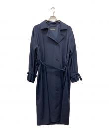 LOUNIE（ルーニー）の古着「ベルテッドロングコート」｜ネイビー