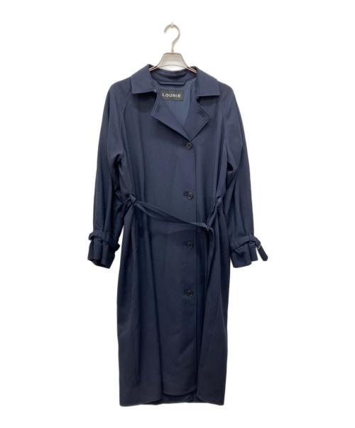 LOUNIE（ルーニー）LOUNIE (ルーニー) ベルテッドロングコート ネイビー サイズ:40の古着・服飾アイテム