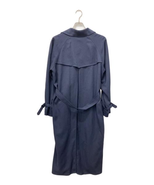 LOUNIE（ルーニー）LOUNIE (ルーニー) ベルテッドロングコート ネイビー サイズ:40の古着・服飾アイテム