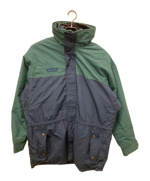 Columbia（コロンビア）Columbia (コロンビア) ライナー付きオーバーコート グリーン×ネイビー サイズ:Mの古着・服飾アイテム