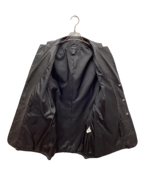 DKNY（ダナキャランニューヨーク）DKNY (ダナキャランニューヨーク) レザー3Bジャケット ブラック サイズ:Sの古着・服飾アイテム