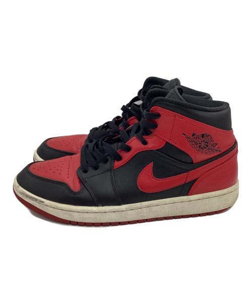 NIKE（ナイキ）NIKE (ナイキ) AIR JORDAN1 MID ブラック×レッド サイズ:27.5の古着・服飾アイテム