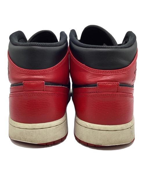 NIKE（ナイキ）NIKE (ナイキ) AIR JORDAN1 MID ブラック×レッド サイズ:27.5の古着・服飾アイテム