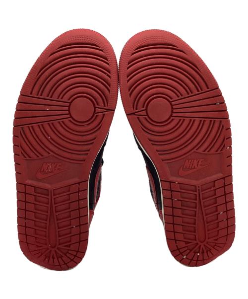 NIKE（ナイキ）NIKE (ナイキ) AIR JORDAN1 MID ブラック×レッド サイズ:27.5の古着・服飾アイテム