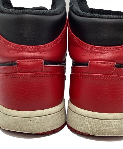 NIKE（ナイキ）NIKE (ナイキ) AIR JORDAN1 MID ブラック×レッド サイズ:27.5の古着・服飾アイテム
