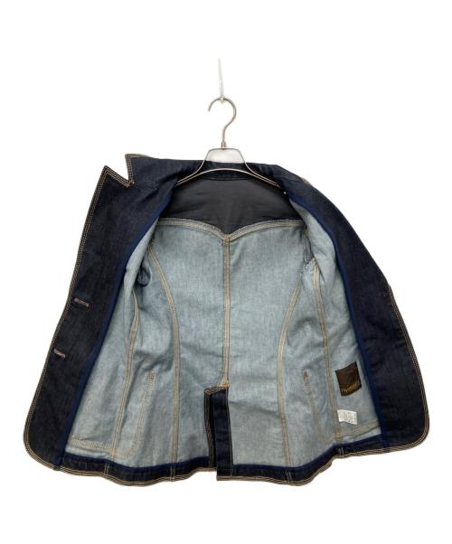 hysterics（ヒステリックス）hysterics (ヒステリックス) レザー切替デニムテーラードジャケト インディゴ サイズ:FREEの古着・服飾アイテム