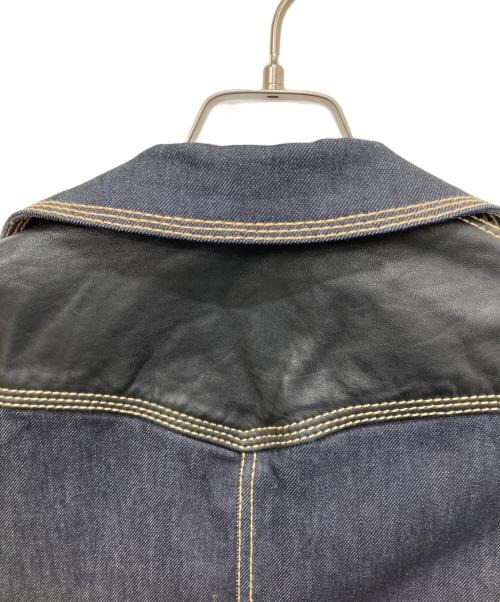hysterics（ヒステリックス）hysterics (ヒステリックス) レザー切替デニムテーラードジャケト インディゴ サイズ:FREEの古着・服飾アイテム