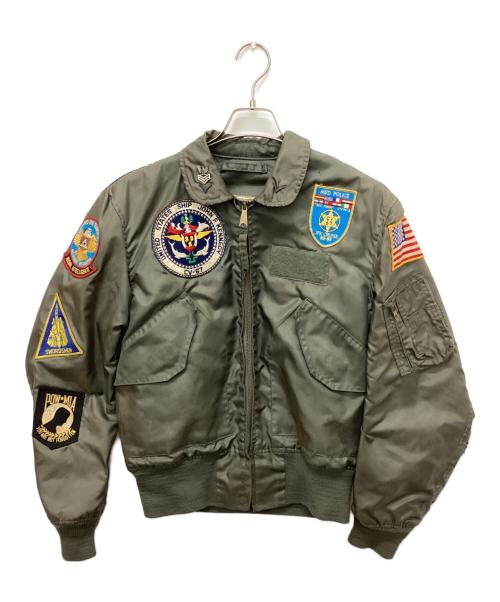古着（フルギ）古着 (フルギ) cwu-36/p ヴィンテージフルパッチフライトジャケット オリーブ サイズ:記載なしの古着・服飾アイテム