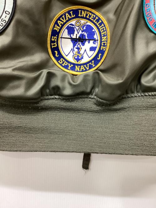 古着（フルギ）古着 (フルギ) cwu-36/p ヴィンテージフルパッチフライトジャケット オリーブ サイズ:記載なしの古着・服飾アイテム