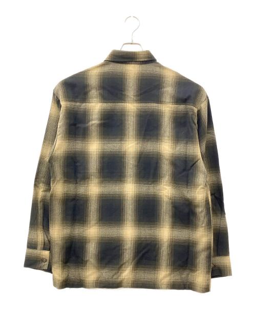 CalTop（キャルトップ）CalTop (キャルトップ) オンブレチェックシャツ ブラック×ブラウン サイズ:Mの古着・服飾アイテム