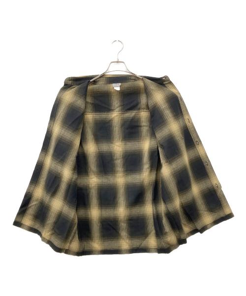 CalTop（キャルトップ）CalTop (キャルトップ) オンブレチェックシャツ ブラック×ブラウン サイズ:Mの古着・服飾アイテム