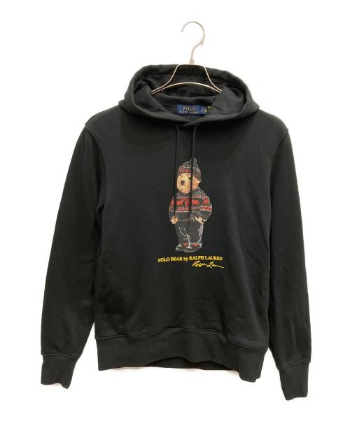 POLO RALPH LAUREN（ポロ・ラルフローレン）POLO RALPH LAUREN (ポロ・ラルフローレン) ポロベアプルオーバーパーカー ブラック サイズ:Sの古着・服飾アイテム