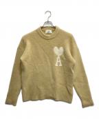 AMI Alexandre Mattiussiアミアレクサンドルマテュッシ）の古着「ROUND NECK KNITS」｜イエロー