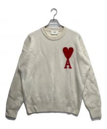 AMI Alexandre Mattiussi（アミアレクサンドルマテュッシ）の古着「ハートアイコンニット」｜ホワイト