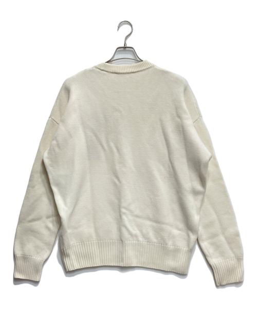 AMI Alexandre Mattiussi（アミアレクサンドルマテュッシ）AMI Alexandre Mattiussi (アミアレクサンドルマテュッシ) ハートアイコンニット ホワイト サイズ:Mの古着・服飾アイテム