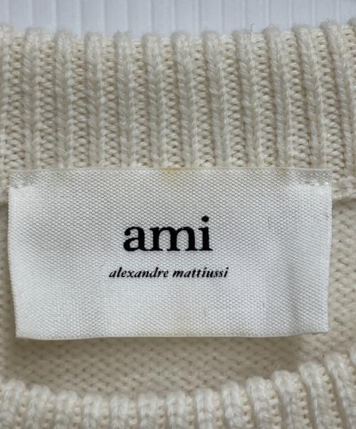 AMI Alexandre Mattiussi（アミアレクサンドルマテュッシ）AMI Alexandre Mattiussi (アミアレクサンドルマテュッシ) ハートアイコンニット ホワイト サイズ:Mの古着・服飾アイテム