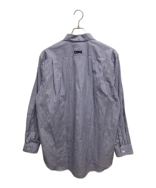 CDG（シーディージー）CDG (シーディージー) ストライプシャツ ブルー サイズ:XLの古着・服飾アイテム